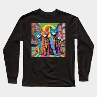 Cats in Haight Ashbury San Francisco during The Summer Of Love Long Sleeve T-Shirt